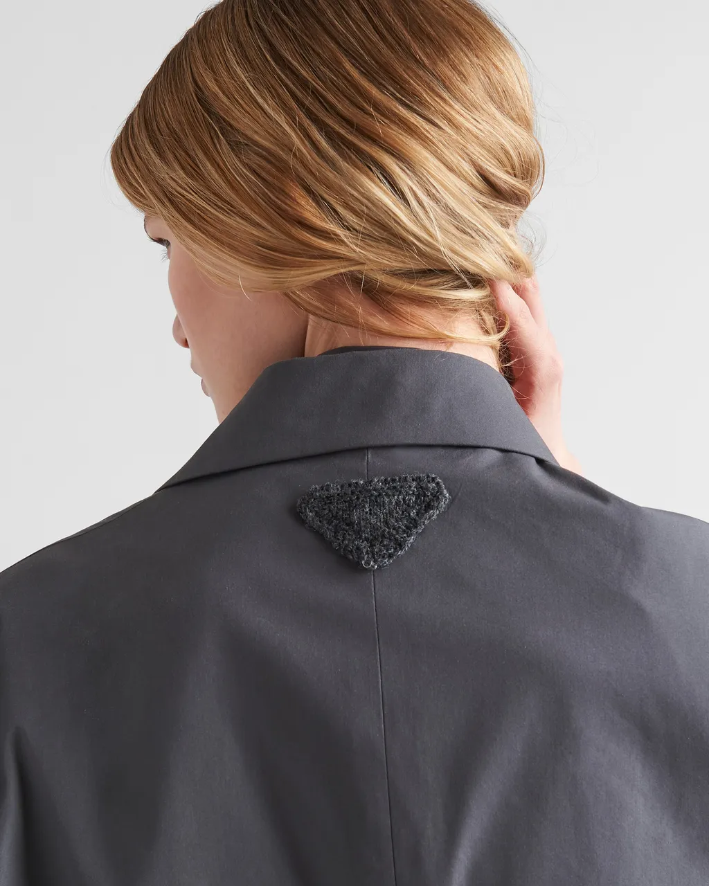 Triangle Logo Single Breasted Coat