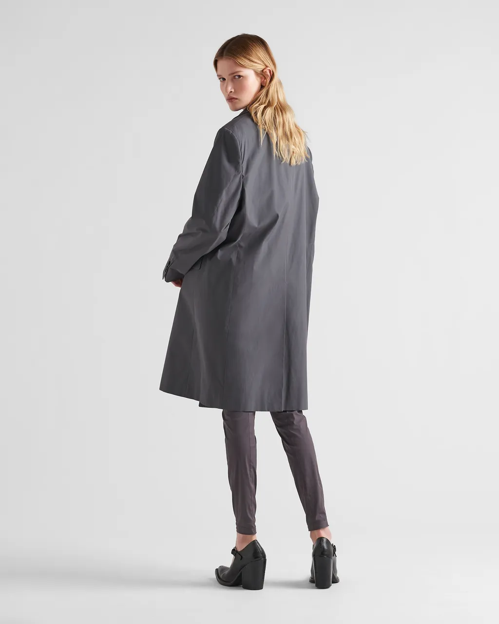 Triangle Logo Single Breasted Coat