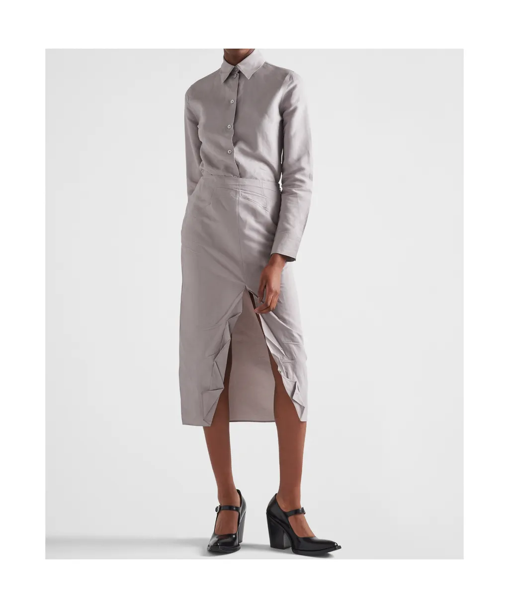High-Waist Slim-Cut Skirt