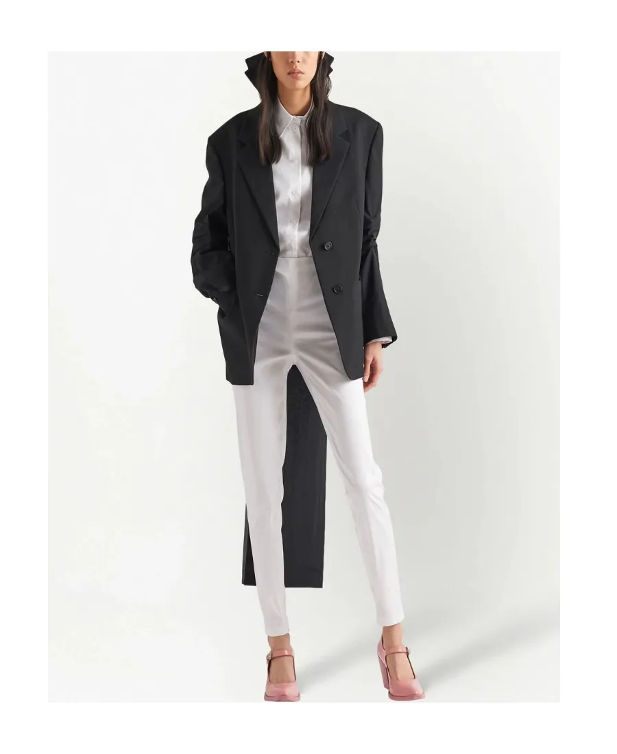 Single Breasted Suit Jacket With Bow Detail