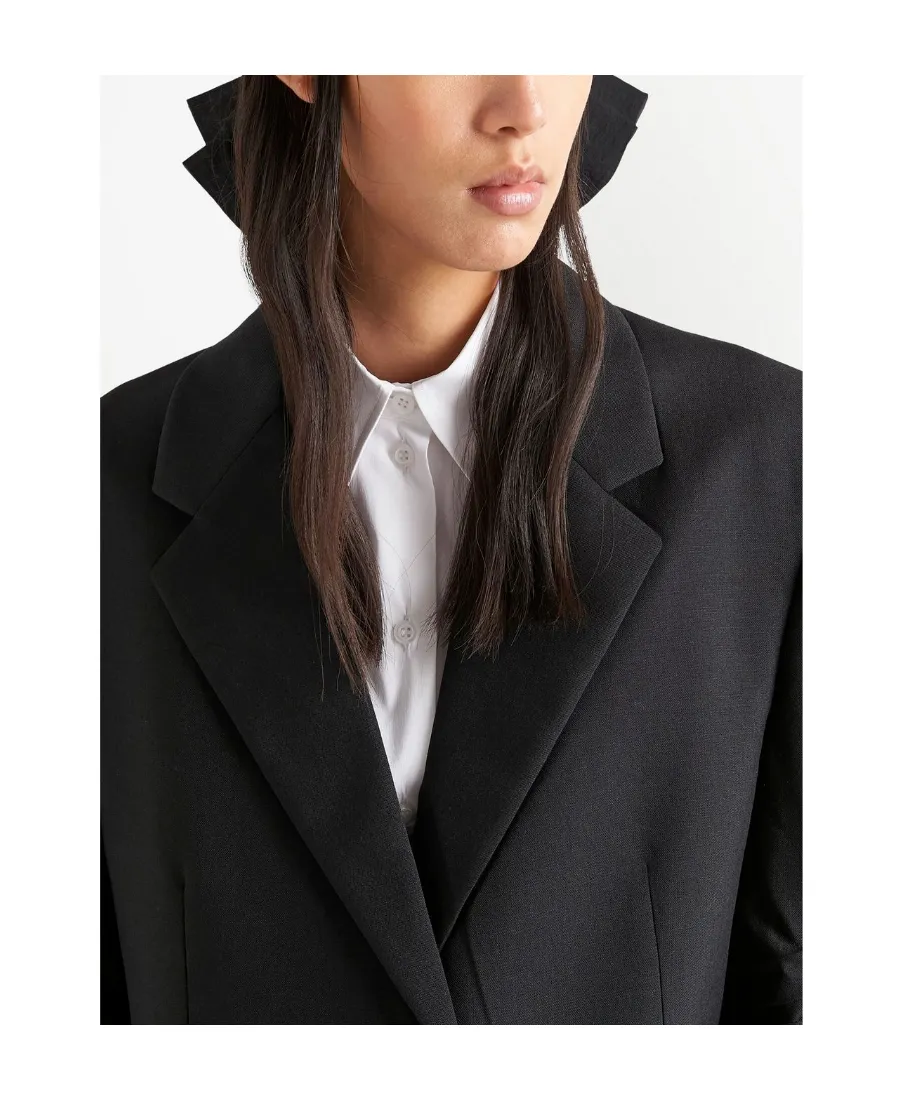 Single Breasted Suit Jacket With Bow Detail