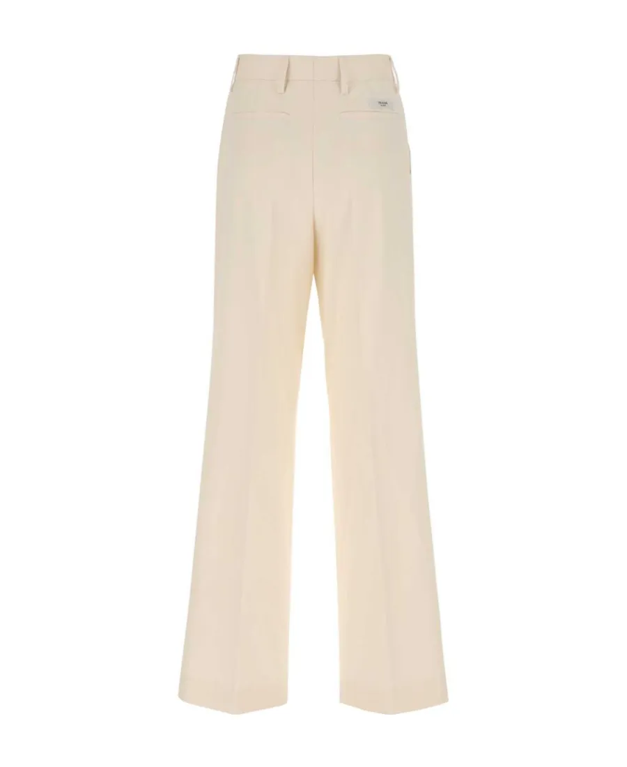 Pressed-Crease Straight Leg Tailored Trousers