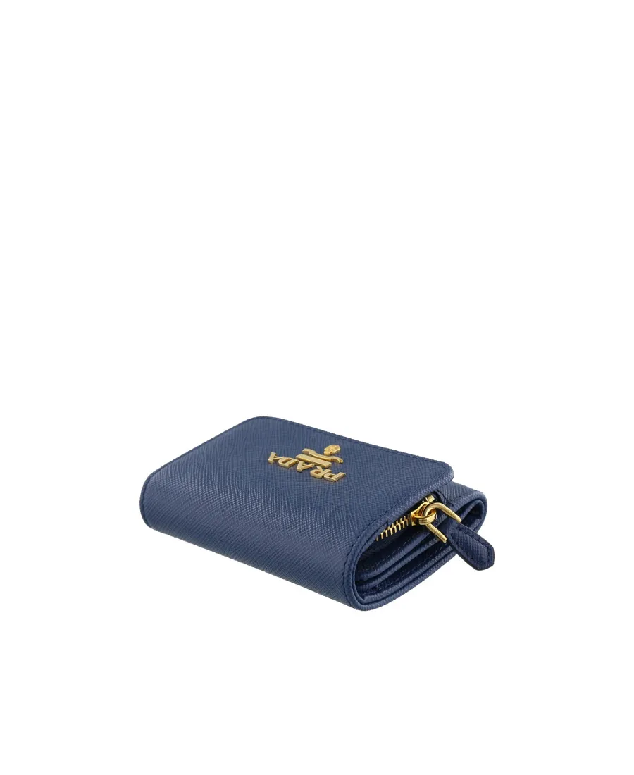Logo-Lettering Tri-Fold Wallet