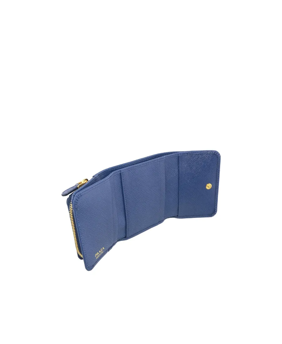 Logo-Lettering Tri-Fold Wallet