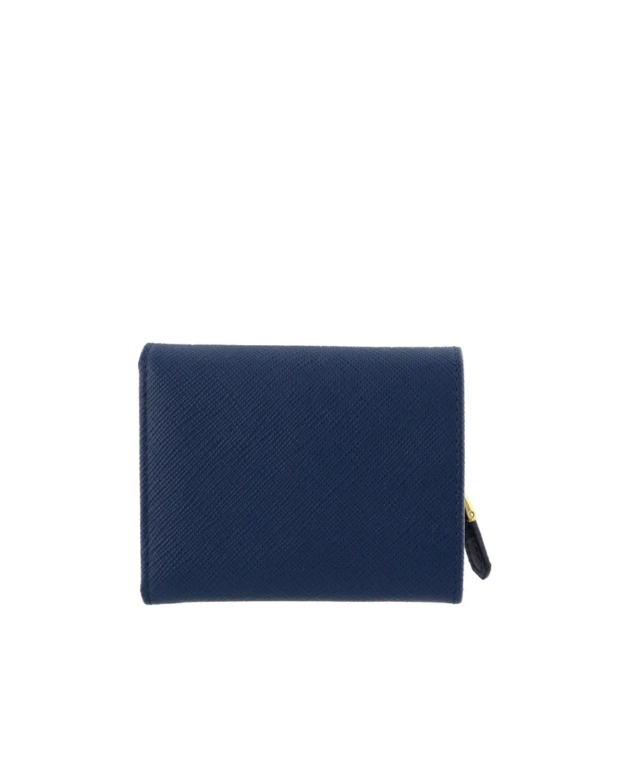 Logo-Lettering Tri-Fold Wallet