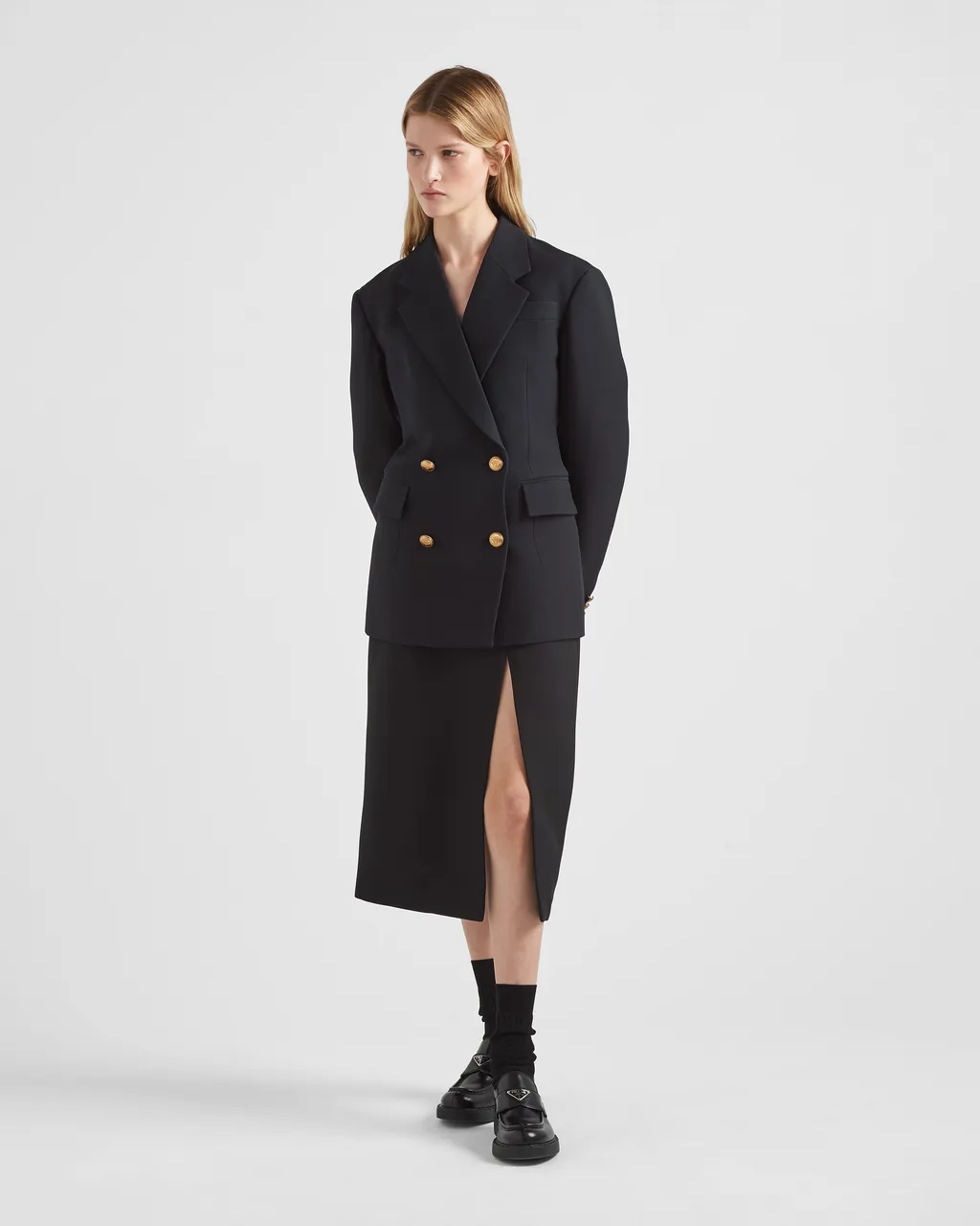 Double Breasted Long Sleeved Blazer