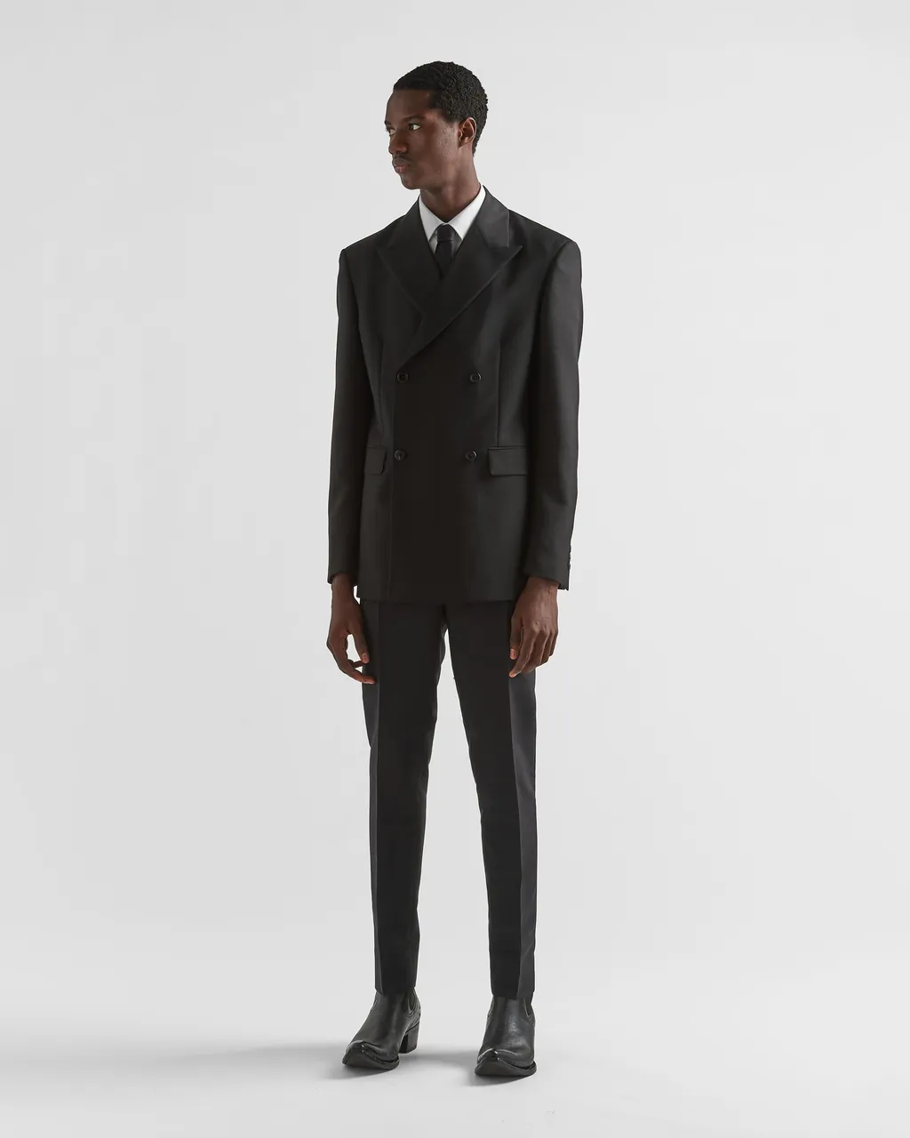 Double-Breasted Mohair Wool Jacket