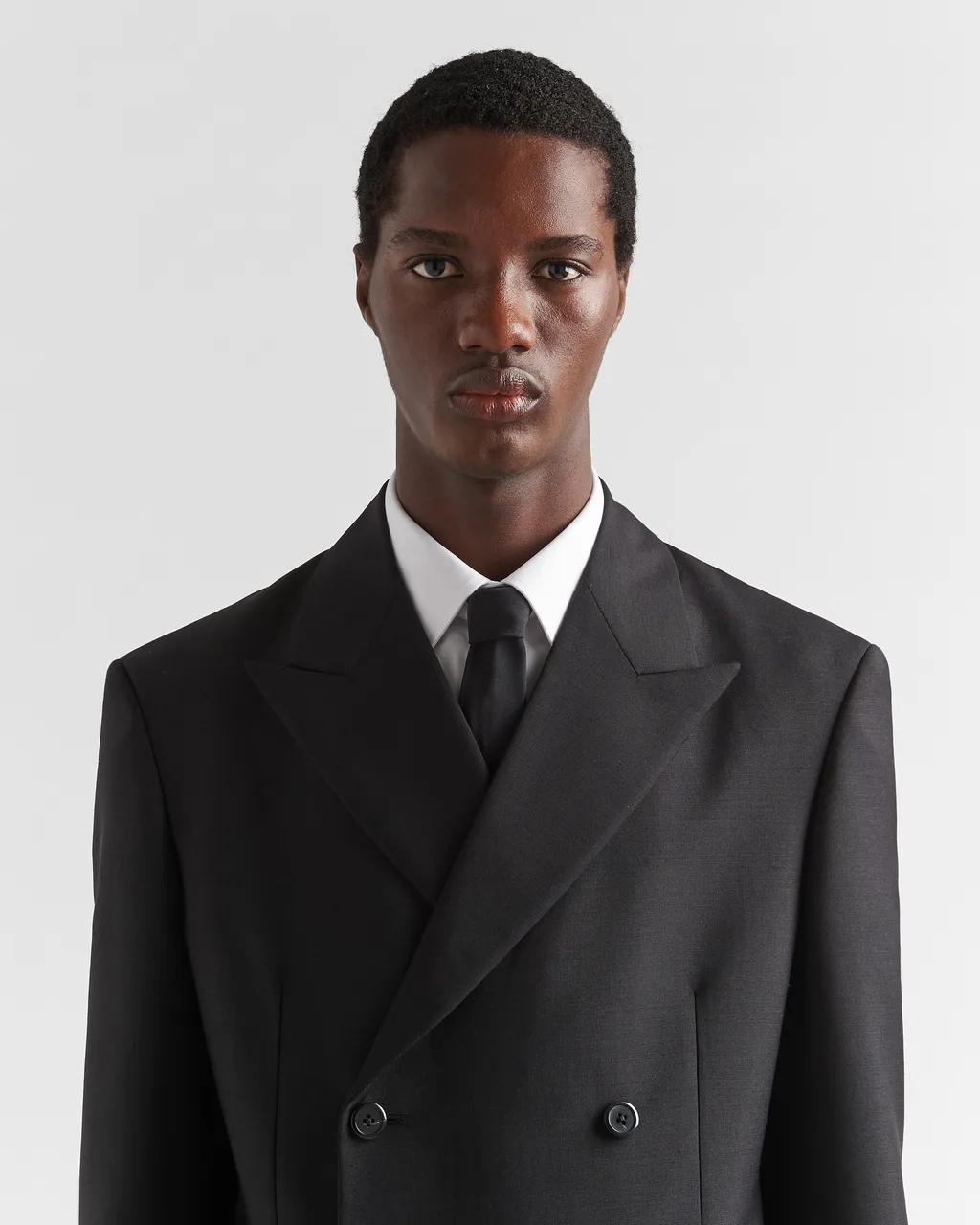 Double-Breasted Mohair Wool Jacket