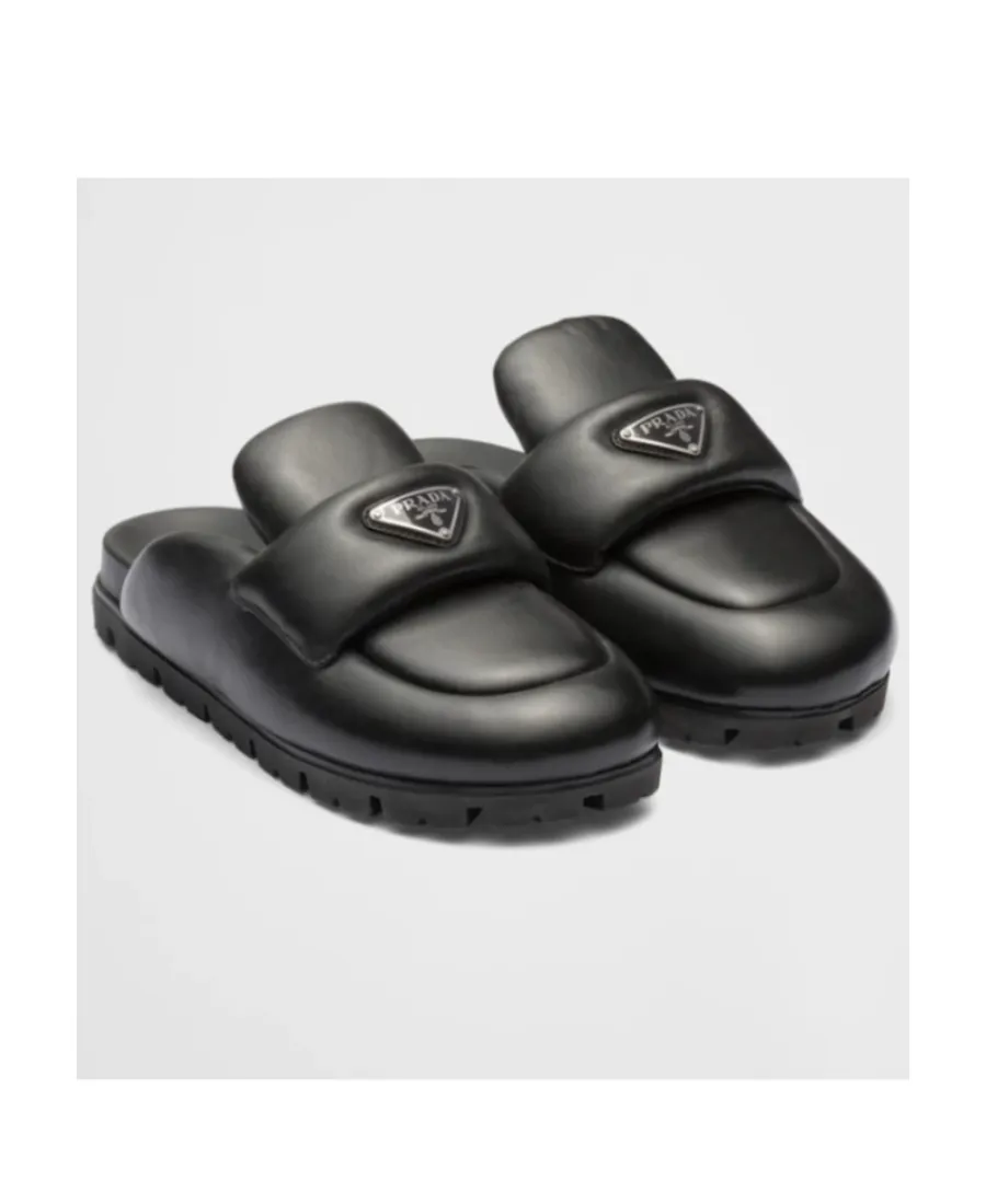 Soft Padded Nappa Leather Sabots