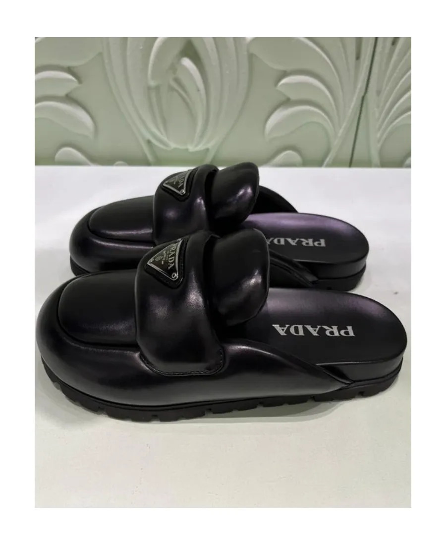 Soft Padded Nappa Leather Sabots