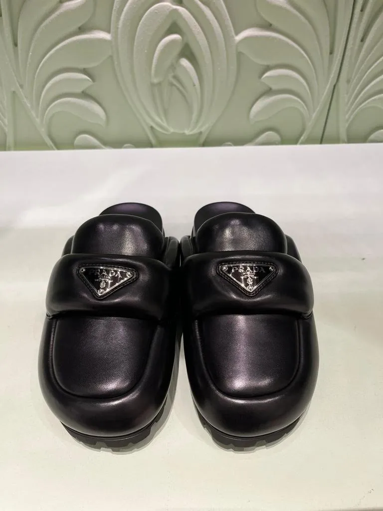 Soft Padded Nappa Leather Sabots