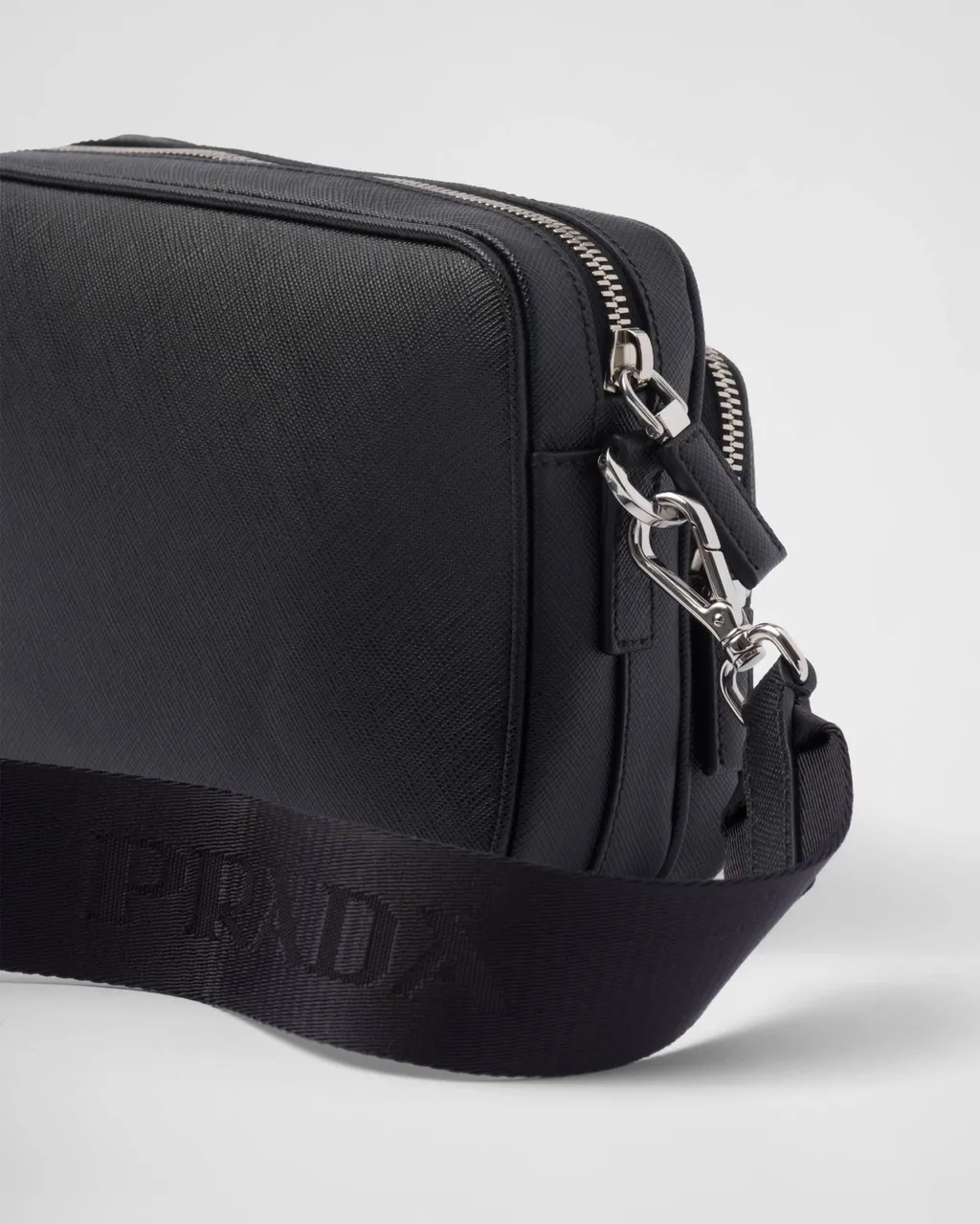 Triangle-Logo Zipped Shoulder Bag