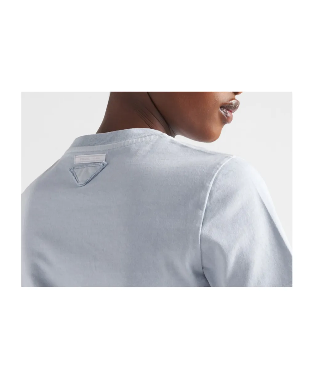 Triangle-Logo Crewneck T-Shirt