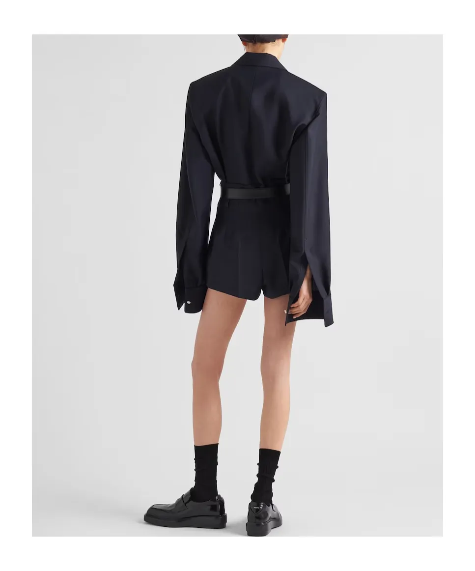 Single-Breasted Belted Shirt Jacket