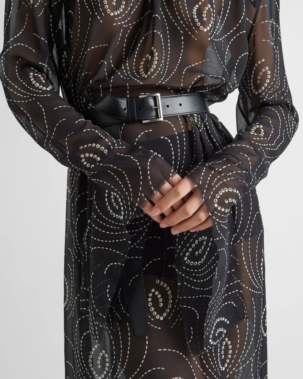 All-Over Geometric Printed Midi Dress