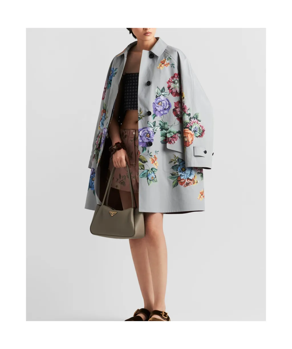 Printed Single-Breasted Coat