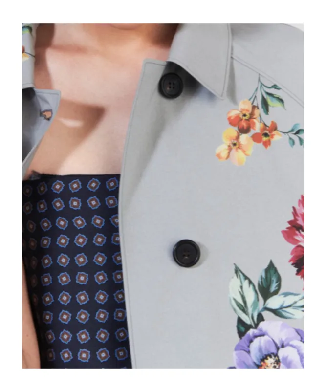 Printed Single-Breasted Coat