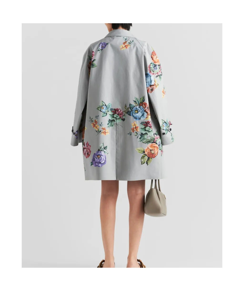 Printed Single-Breasted Coat