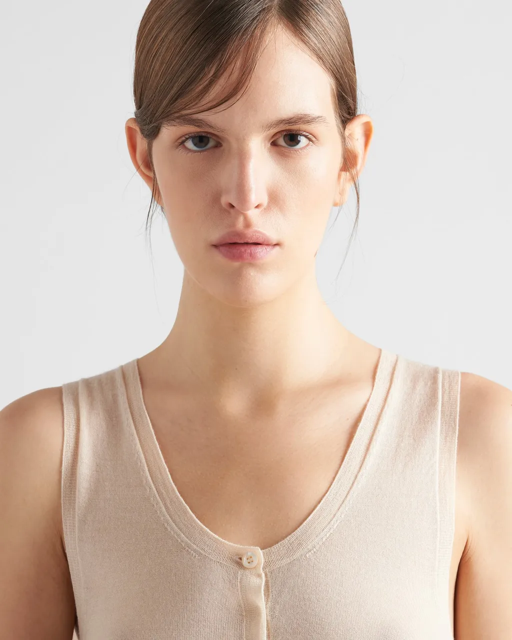 V-Neck Buttoned Tank Top