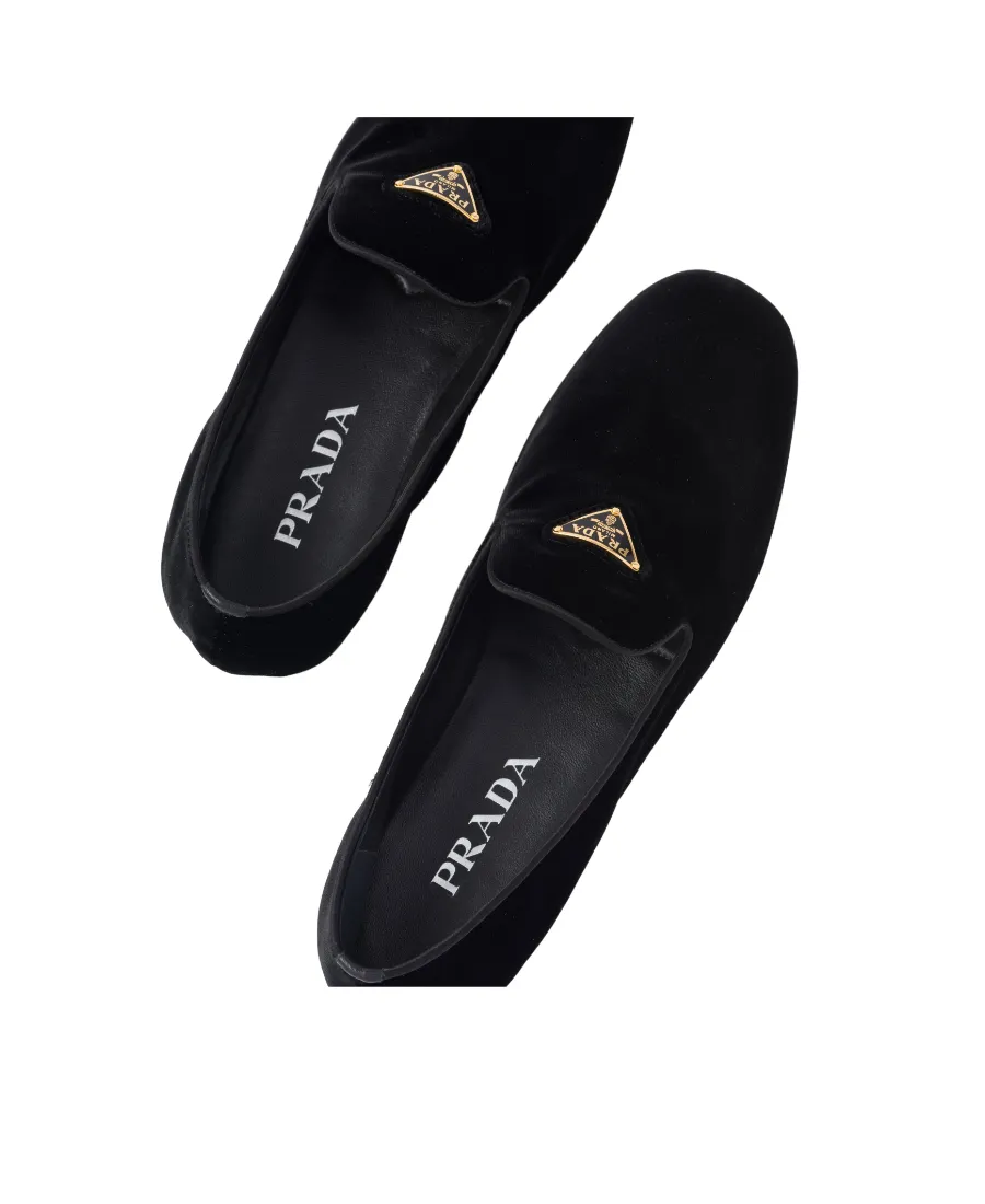 Triangle Logo Slip-On Loafers