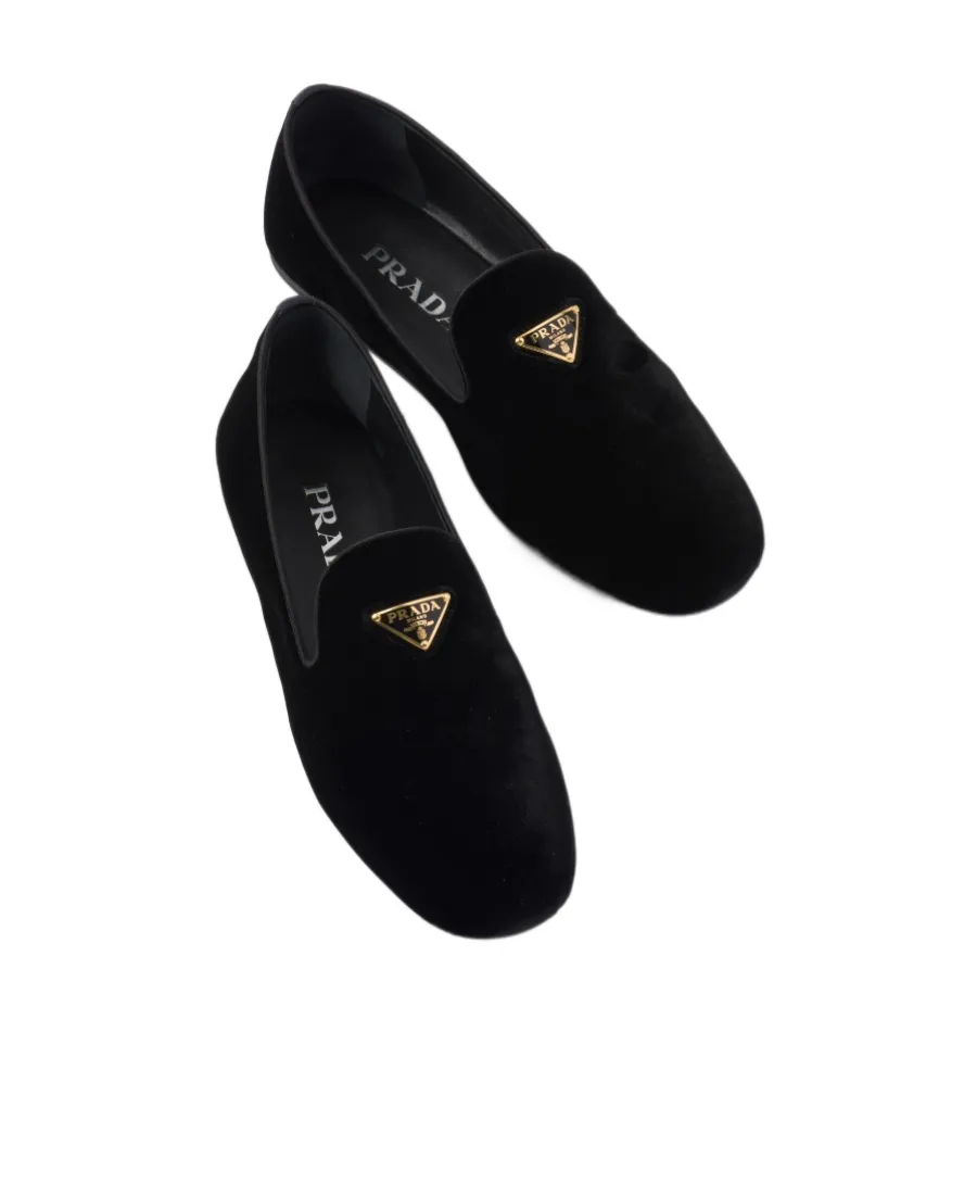 Triangle Logo Slip-On Loafers