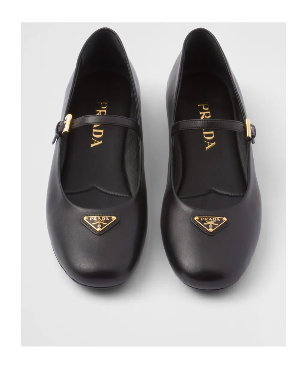 Triangle-Logo Flat Shoes