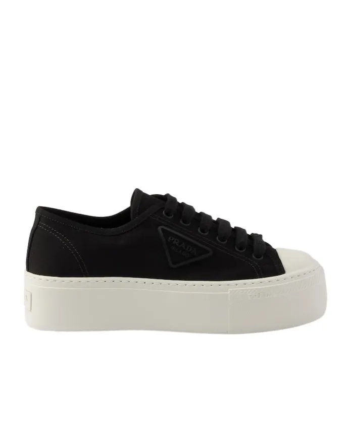 Laced Fabric Sneakers