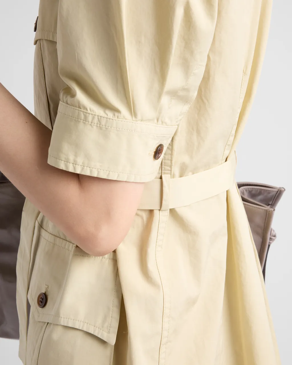 Short-Sleeved Belted Dress