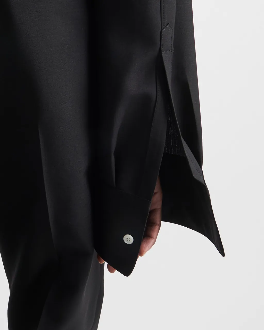Long-Sleeved Single-Breasted Shirt Jacket