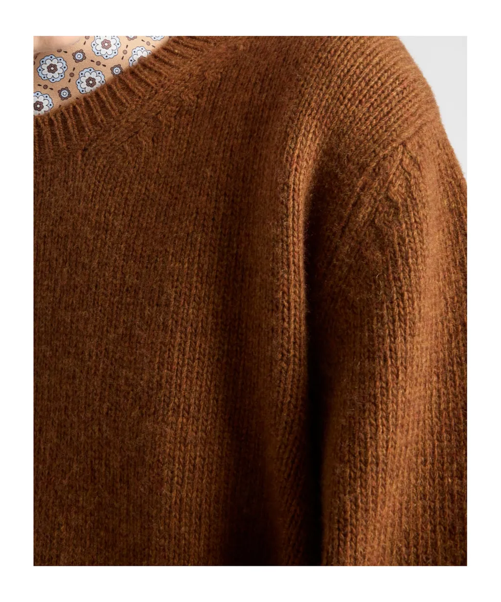 Long-Sleeved Crewneck Knitted Jumper