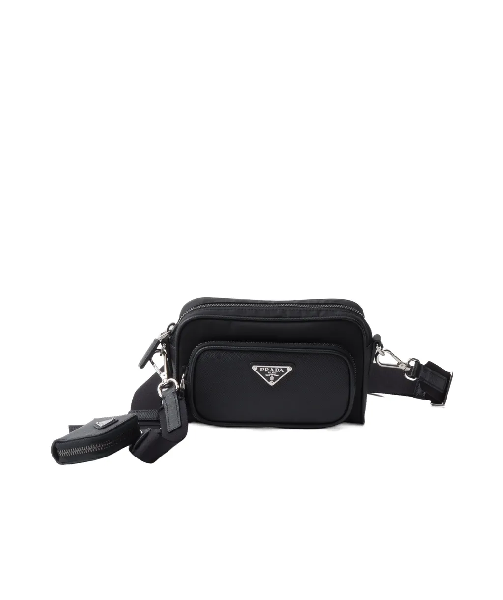 Re-Nylon And Saffiano Leather Shoulder Bag