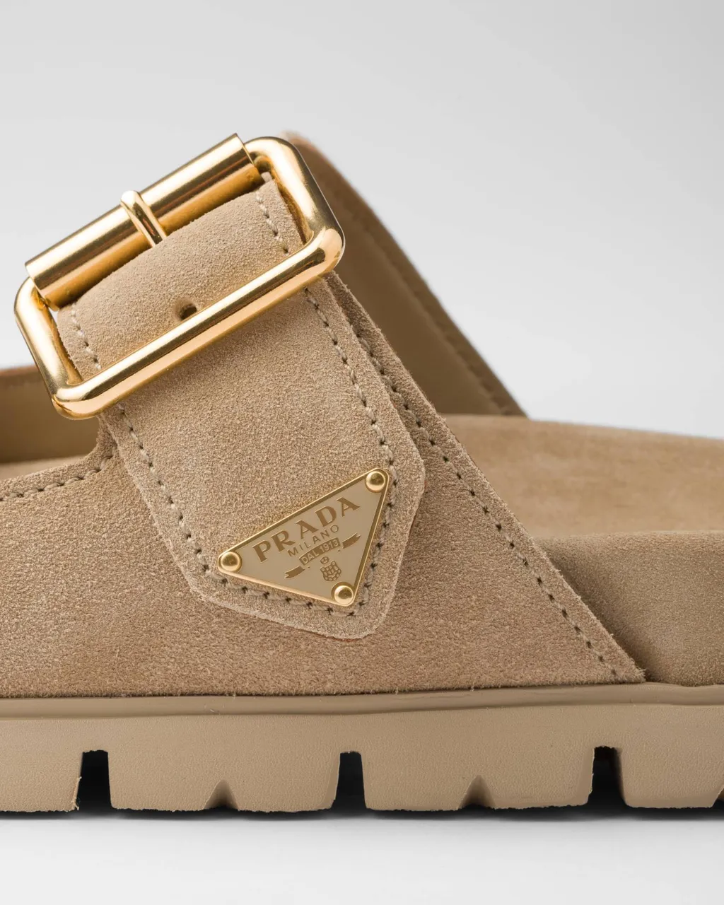 Suede Strap Slides