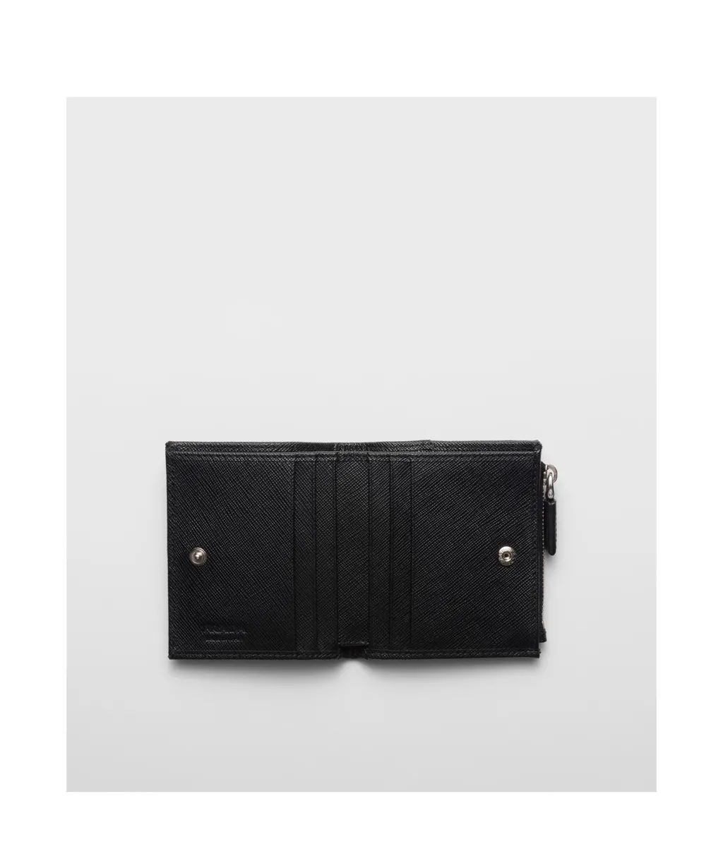 Enamel-Triangle Logo Zipped Wallet