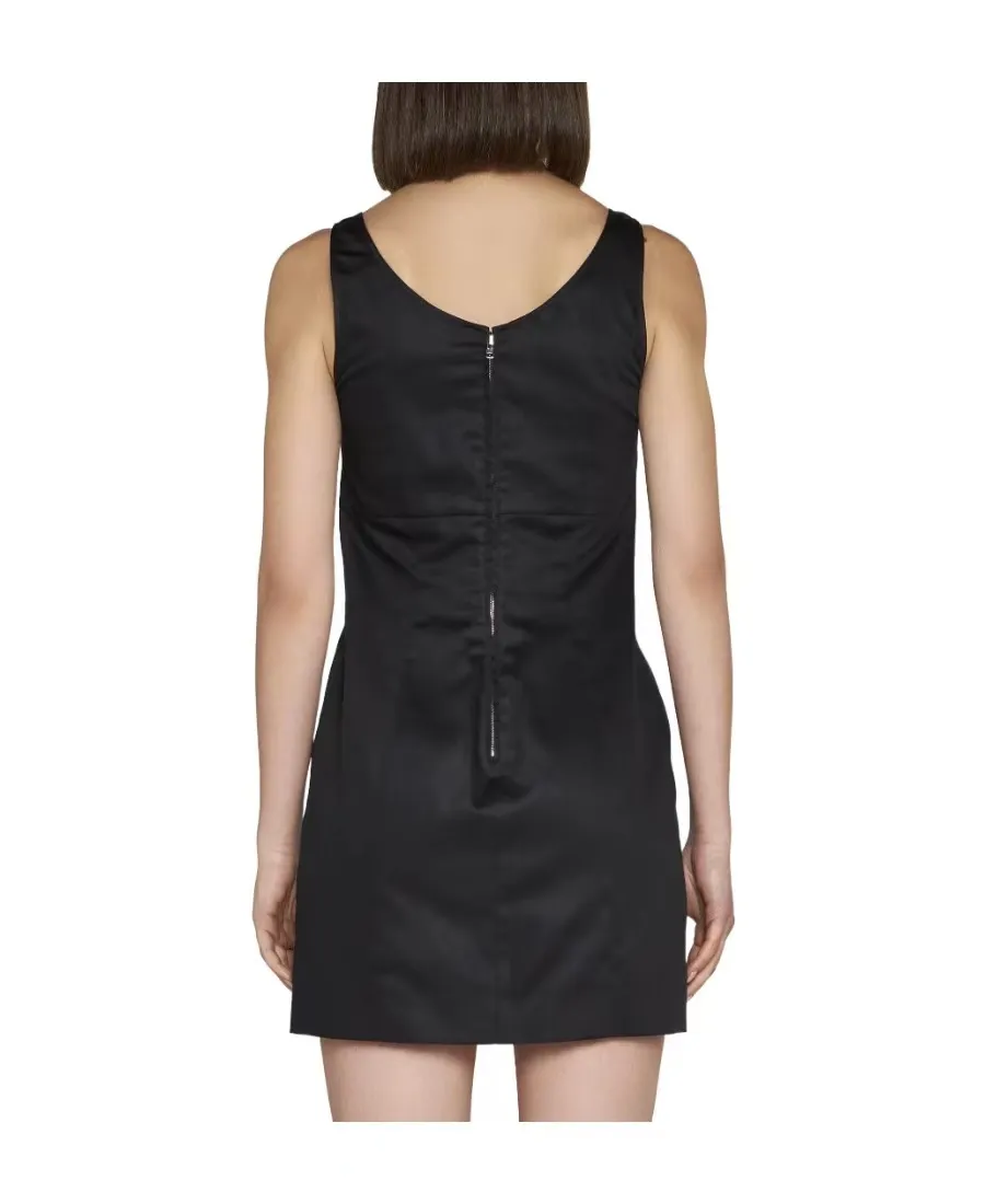 Logo Plaque Sleeveless Mini Dress