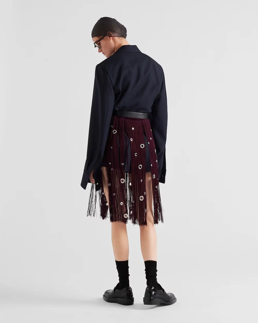 Pinstripe Single-Breasted Shirt Jacket