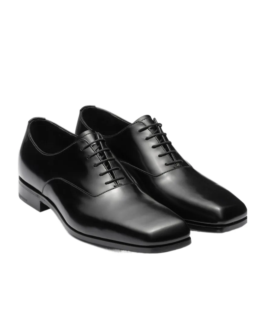 Square-Toe Lace-Up Shoes