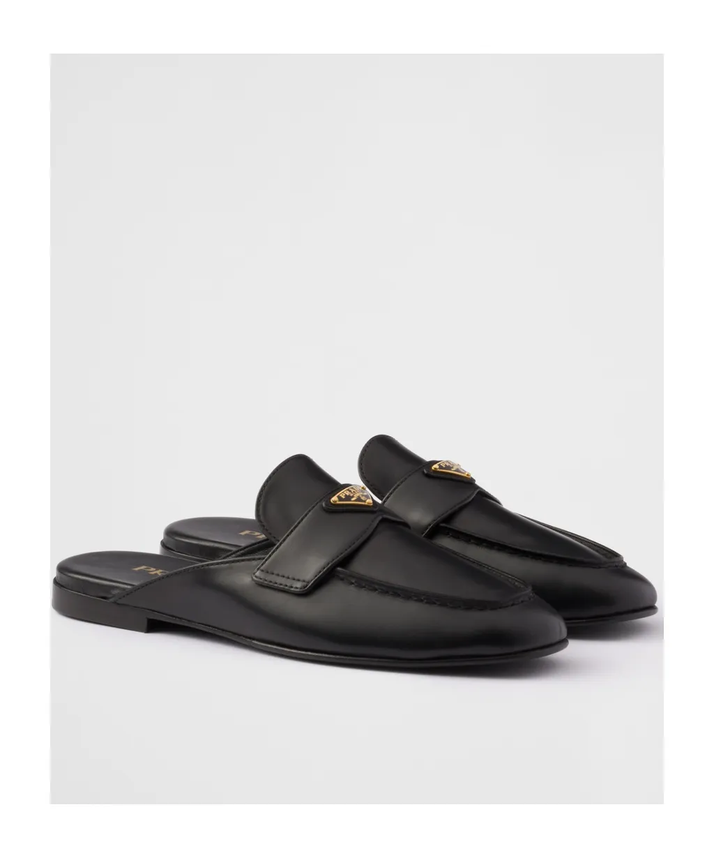 Square-Toe Slip-On Mules