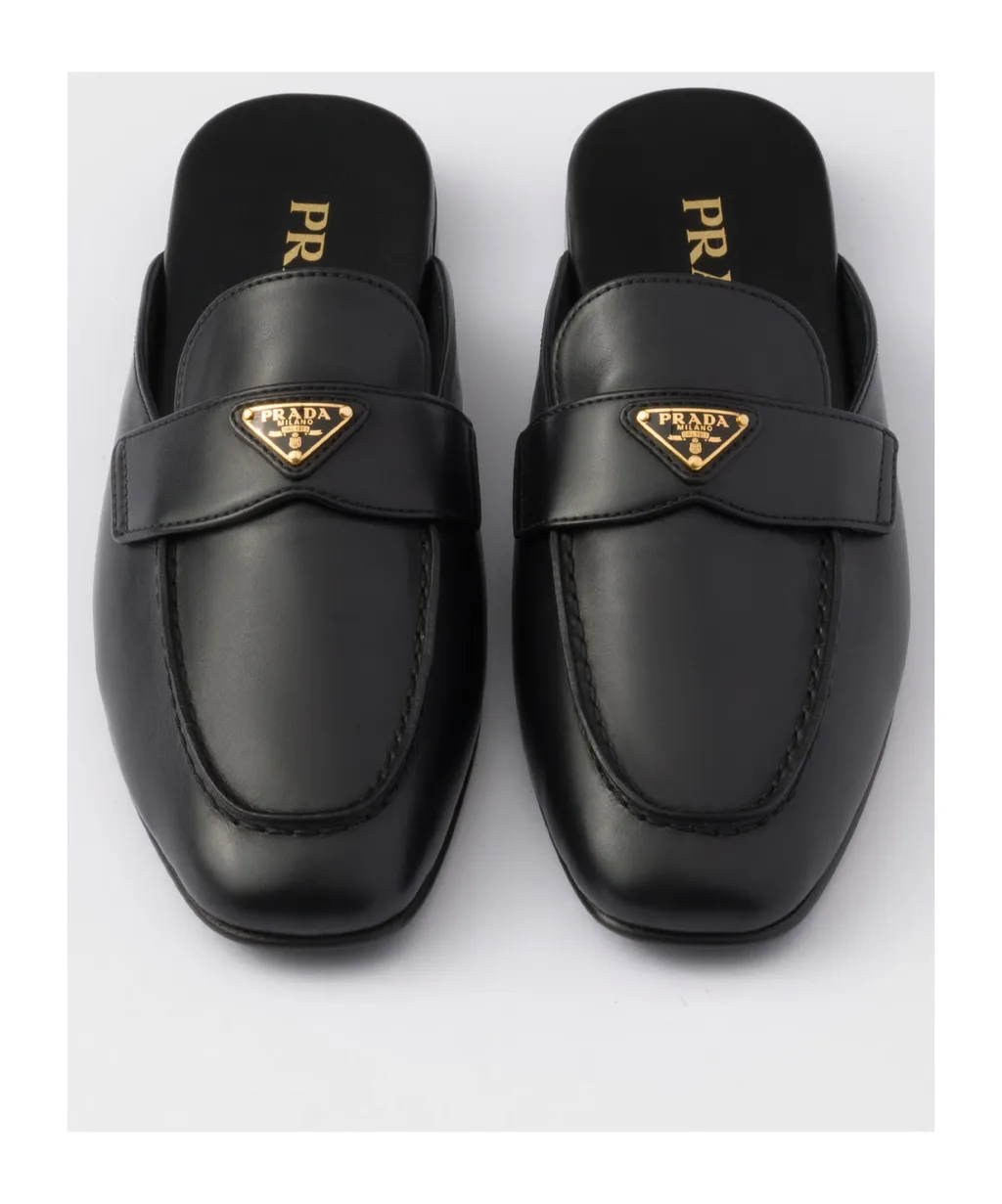 Square-Toe Slip-On Mules