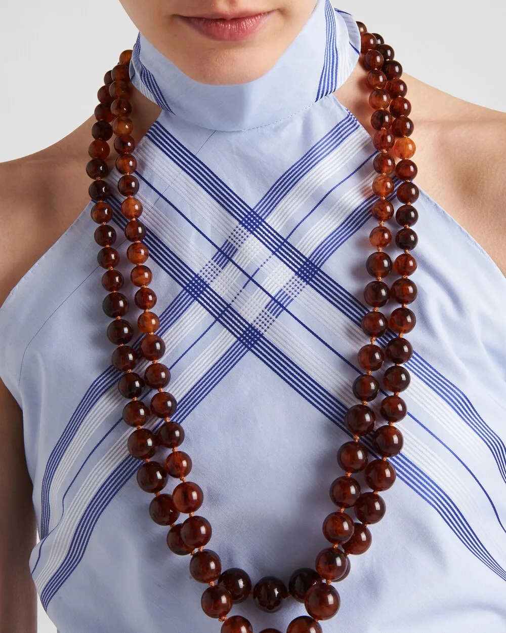 Printed Cotton Halter Top