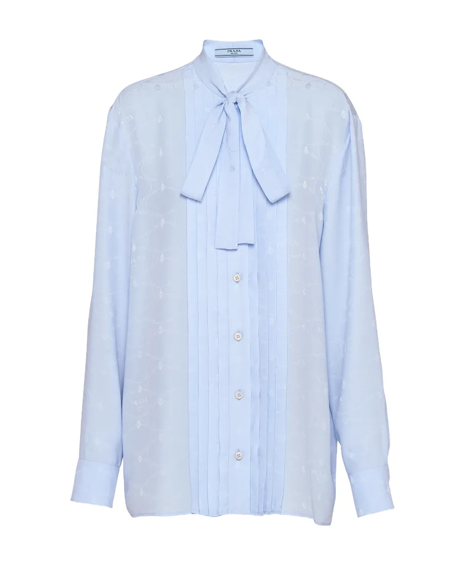 Jacquard Crepe De Chine Blouse