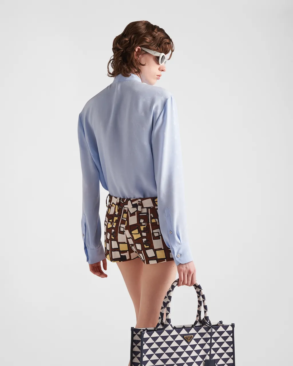 Jacquard Crepe De Chine Blouse