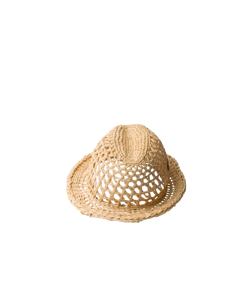 Triangle-Logo Crochet Fedora