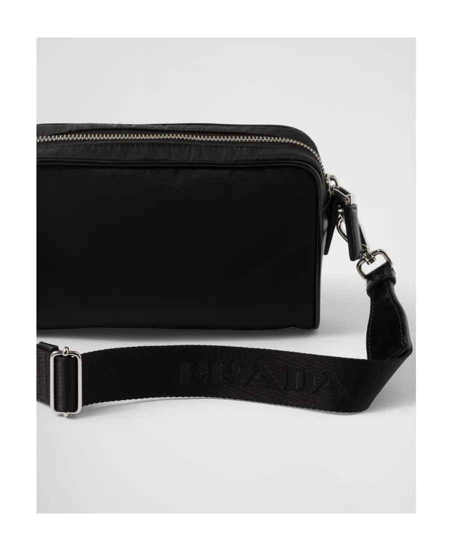 Triangle-Logo Zipped Crossbody Bag