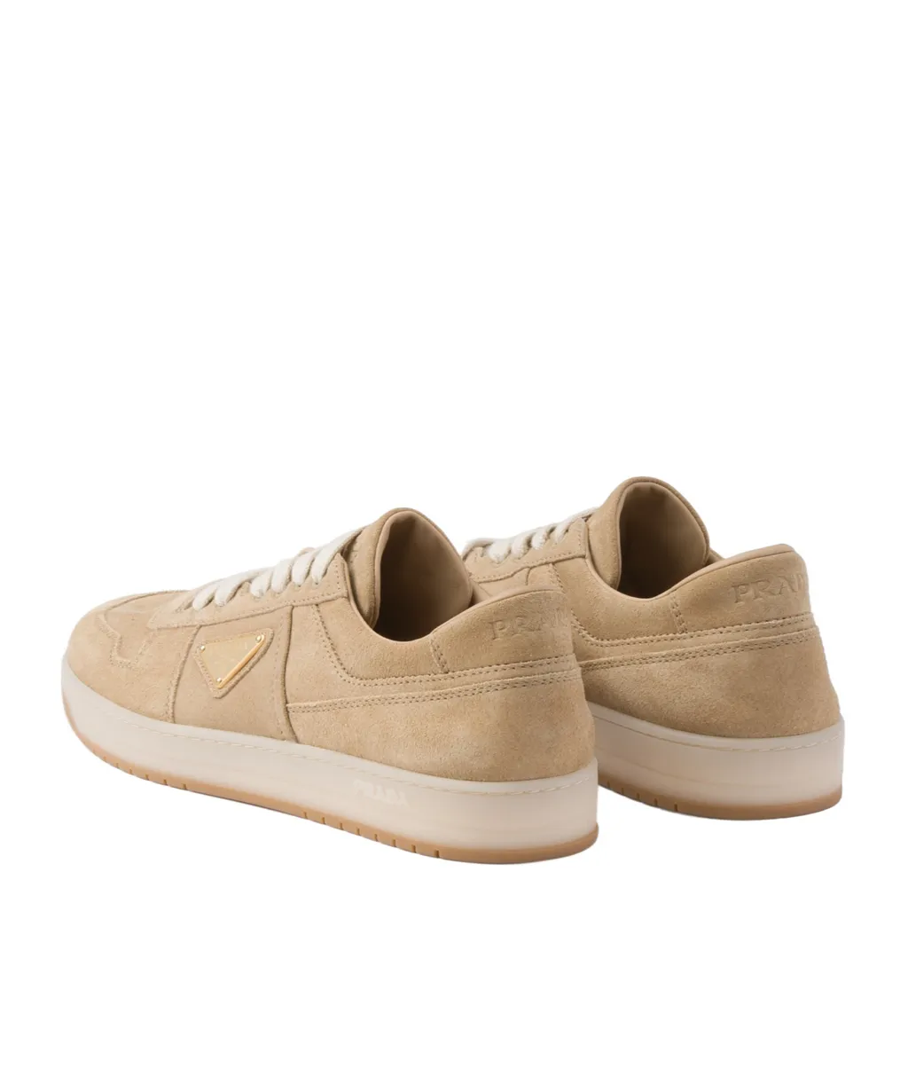 Triangle-Logo Lace-Up Sneakers