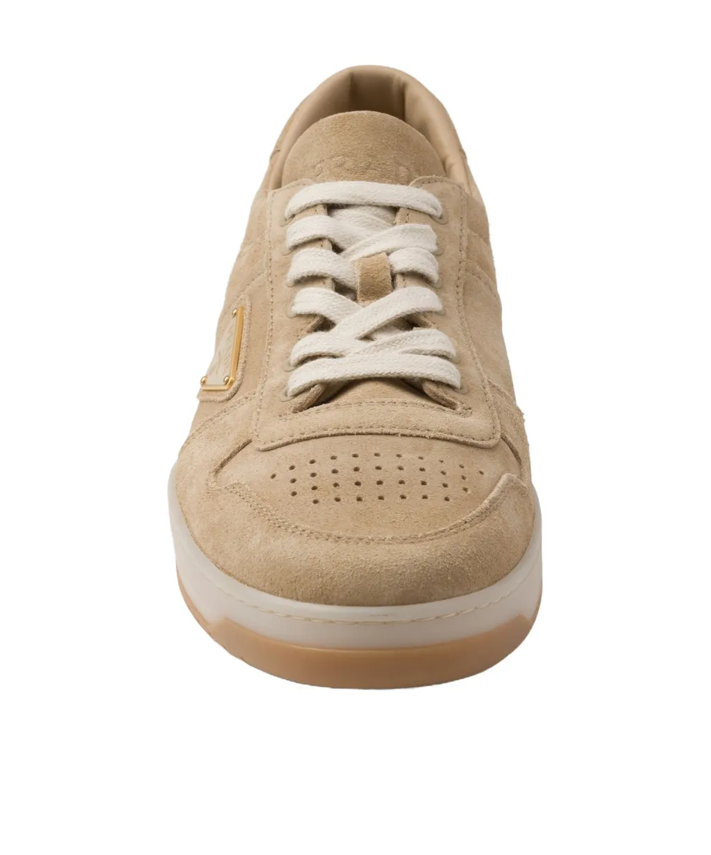 Triangle-Logo Lace-Up Sneakers