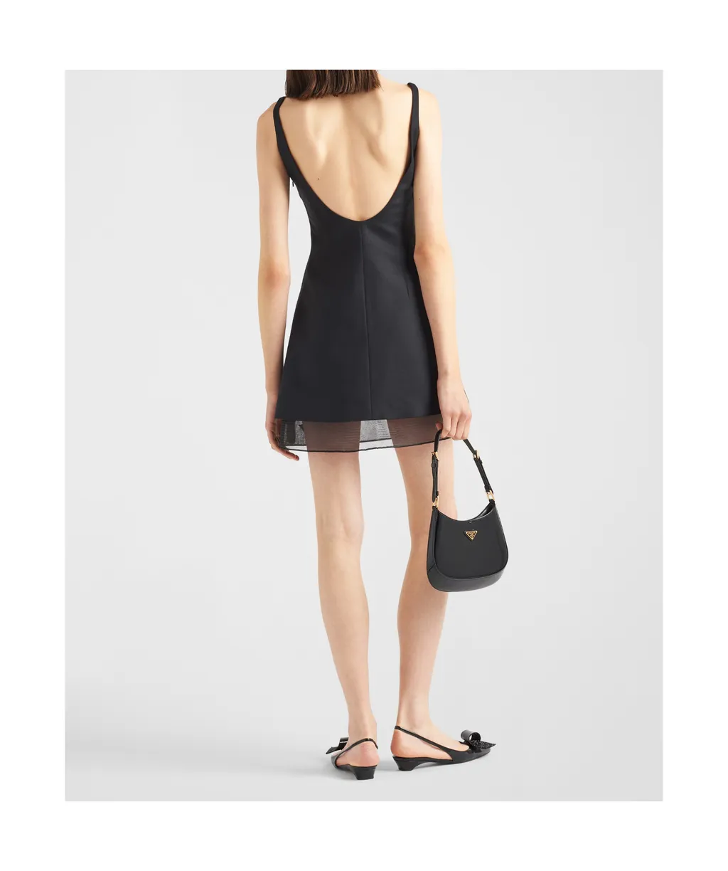 Enamel Triangle-Logo Mini Dress