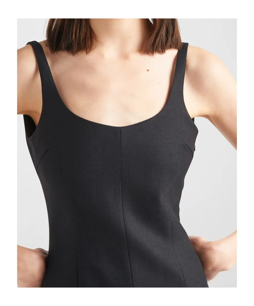 Enamel Triangle-Logo Mini Dress