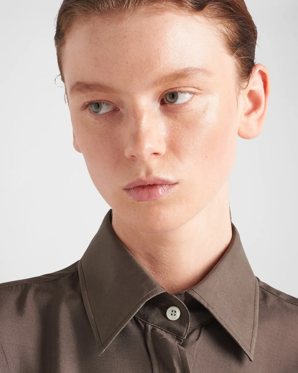 Gradient Belted Shirtdress