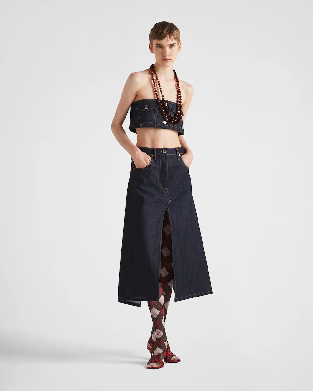 Crop Top In Selvedge Denim
