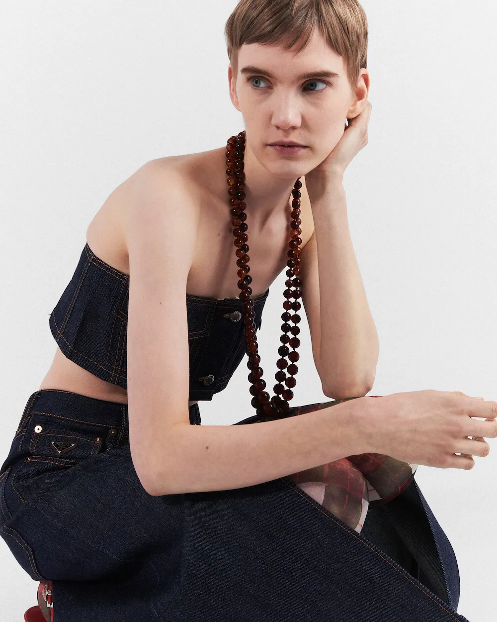 Crop Top In Selvedge Denim